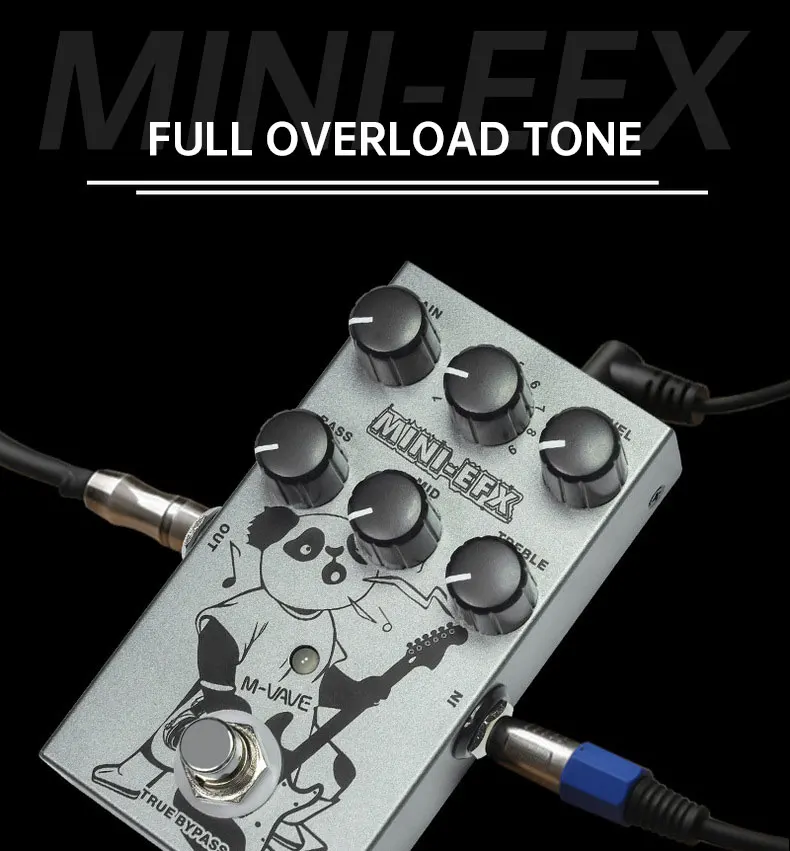 M-VAVE MINI-EFX エレキギター マルチエフェクトペダル 4 オーバー