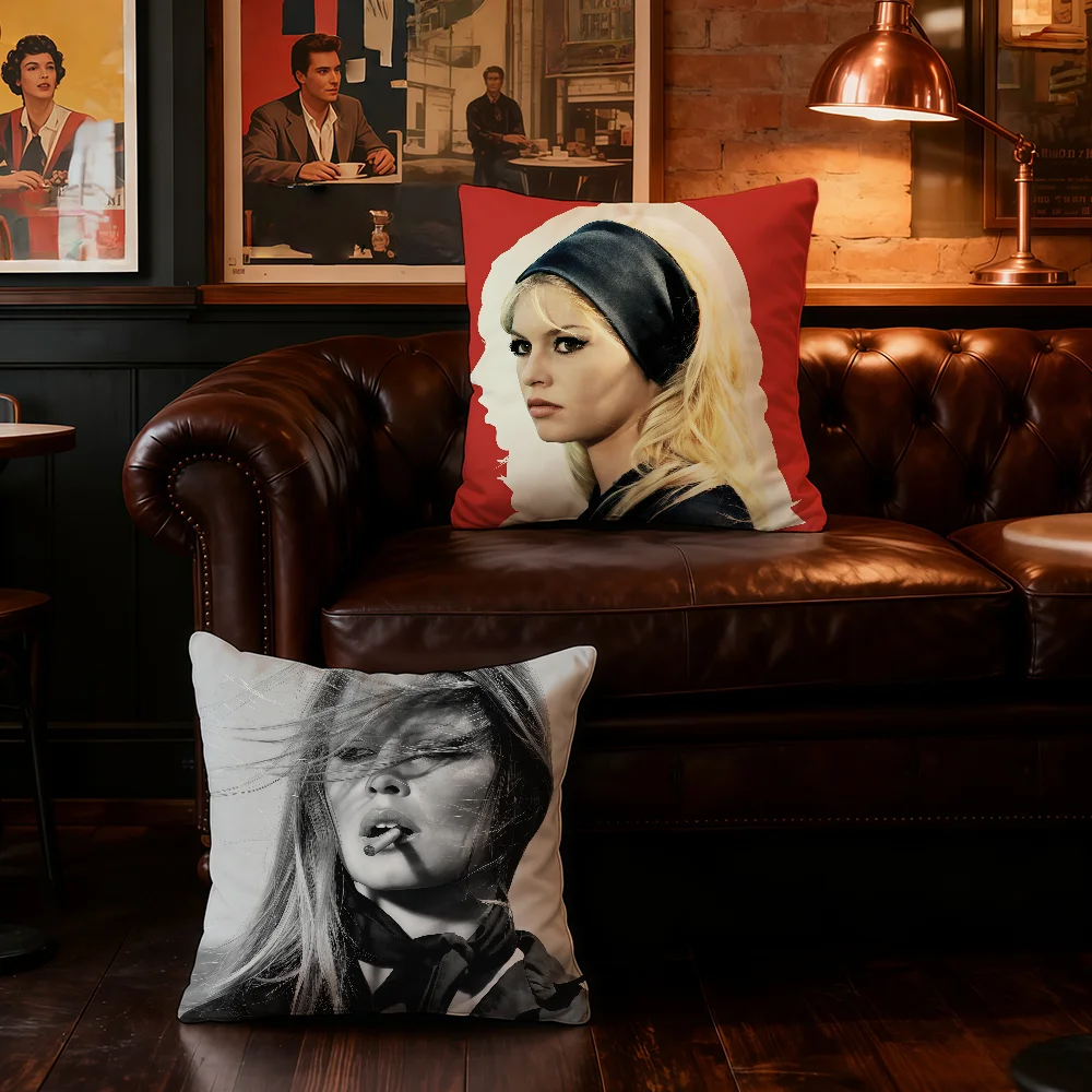 Model B-Brigitte B-Bardot Cushion Cover Home Office Birthday Anniversary Gifts Soft Skin Friendly Cushion Cover