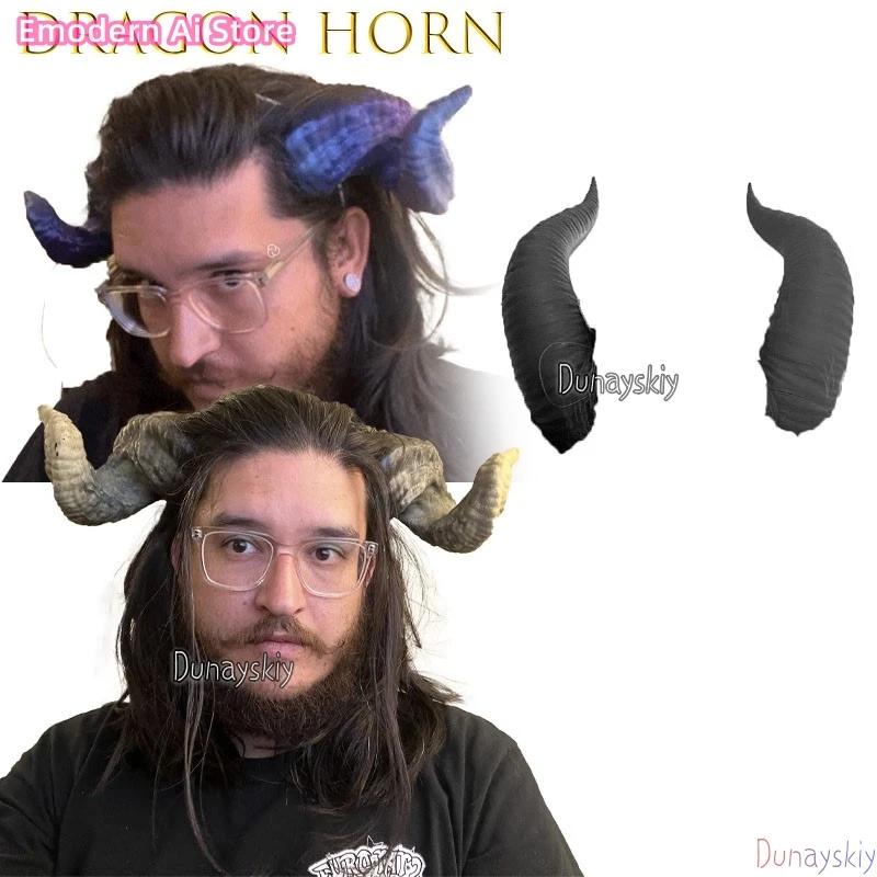 Diadema con cuernos de diablo/demonio, accesorio para la cabeza, disfraz de animal, cuernos góticos de oveja negra, diadema para fiesta de Halloween, accesorios, regalos para fiestas