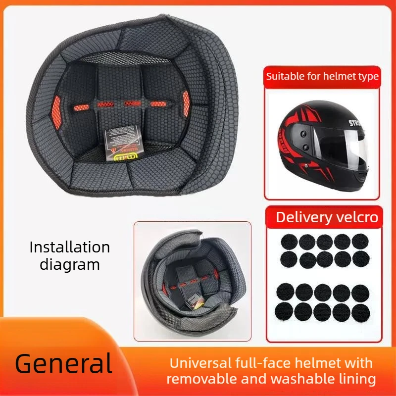 Riding Electric Motorcycle Helmet Inner Pad Sponge Pad Half Full Helmet Accessories Winter Universal Pad
