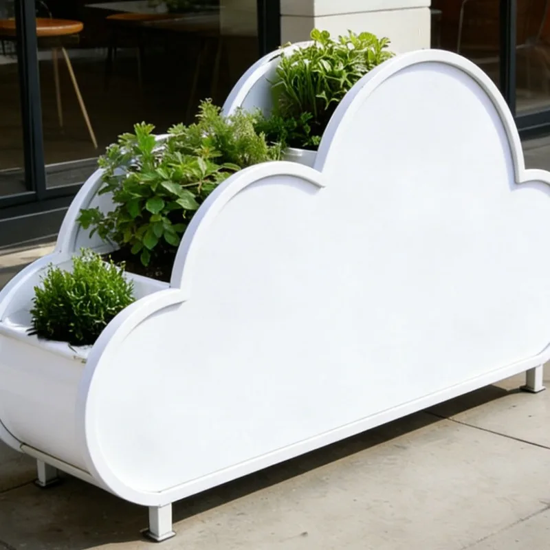 box cloud modeling balcony courtyard park street outside pendulum pedestrian street planting decorative flower pot 4