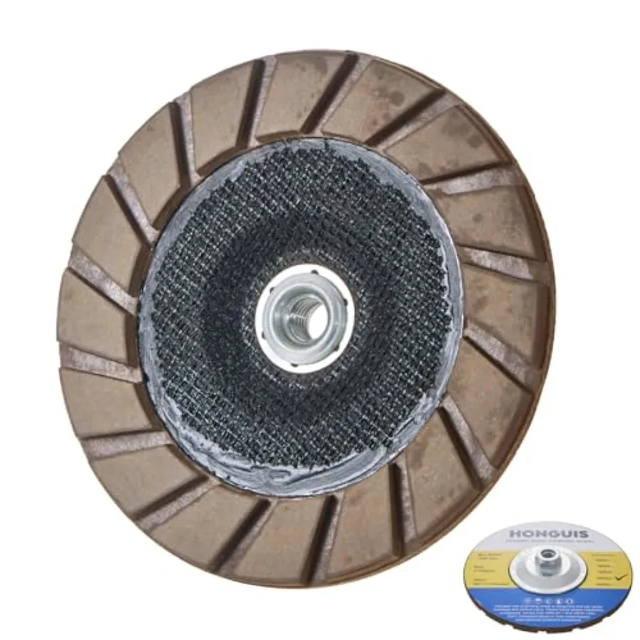 

7 inch Ceramic Bond Edge Cup Grinding Wheel5/8"-11 Arbor for Concrete Smoothing Polishing with Handheld Grinder 200 Grit