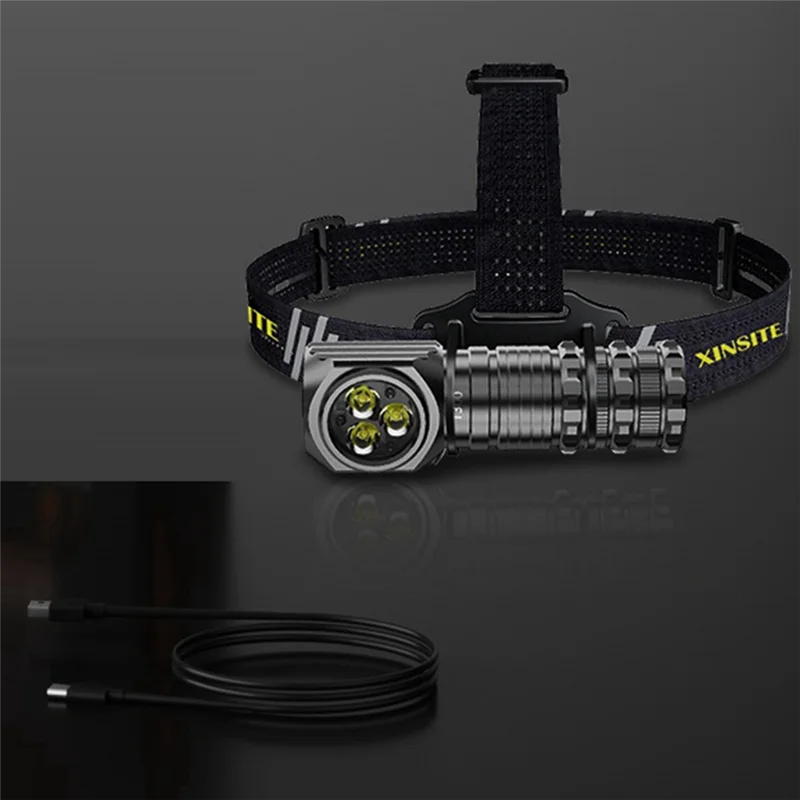 ABKI-XINSITE มัลติฟังก์ชั่น Strong ไฟหน้าแบบพกพาไฟฉายกันน้ําทํางานสําหรับตั้งแคมป์กลางแจ้ง,ตกปลา,ฉุกเฉิน