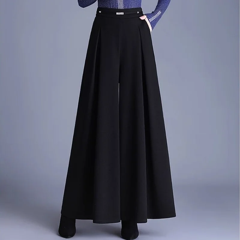 Neue Frühling Sommer Hosen mit weitem Bein Rock Lose Hosen mit hoher Taille