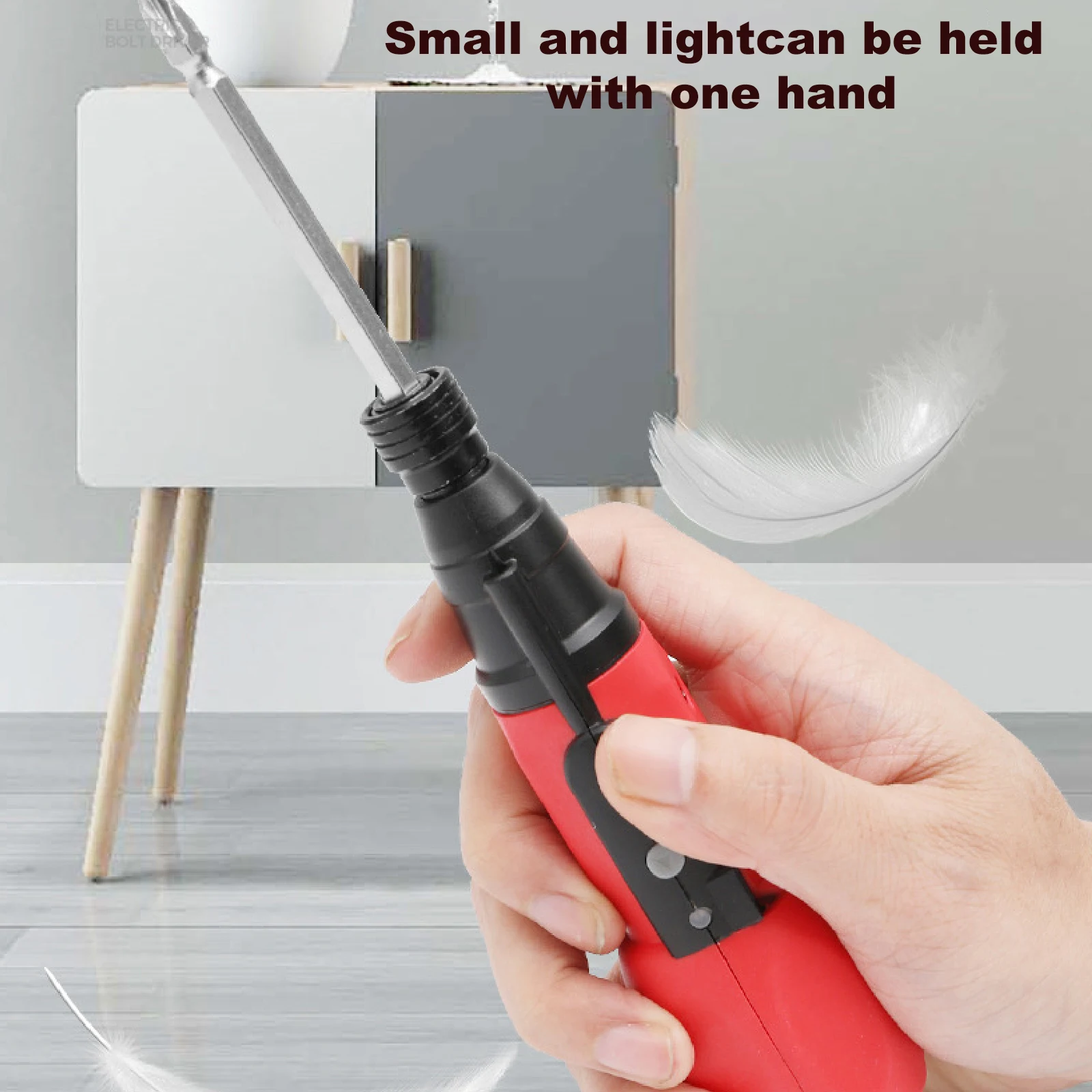 Straight Rod Non-slip Handle Large Torque Mini Electric Screwdriver USB Rechargeable Drill Home DIY Power Tools