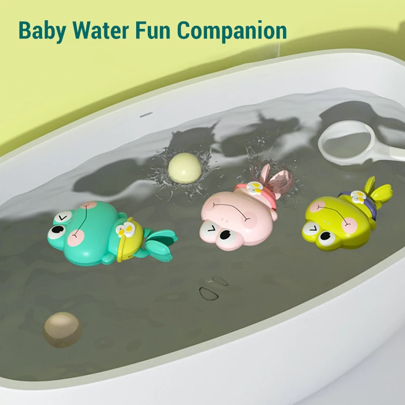 New Baby Water Toy Water Chain Clockwork Bathing Cute Swimming Turtle Toy Cartoon Animal Baby Beach Bath Toy Kid Water Playing