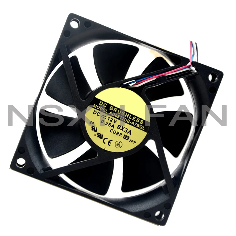 AD0812UB-A7BGL DC 12V 0.26A 4-wire 80x80x25mm Server Cooling Fan