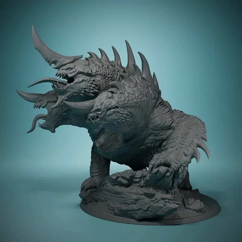 Figure in miniatura di Dracocerberus in resina non verniciata per hobbisti, regalo ideale per le vacanze per giochi di ruolo, giochi tattici e decorazioni