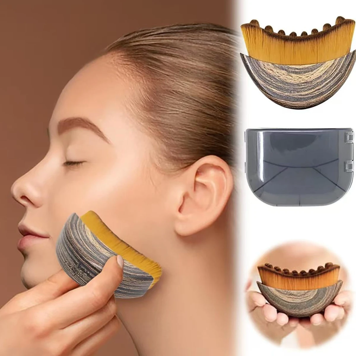 1 lymphatic shaping facial and body massage brush - a lymphatic drainage massager used to sculpt facial, chin, and jaw lines. Ergonomically designed to fit the skin precisely and relieve fatigue. Comes with a storage b