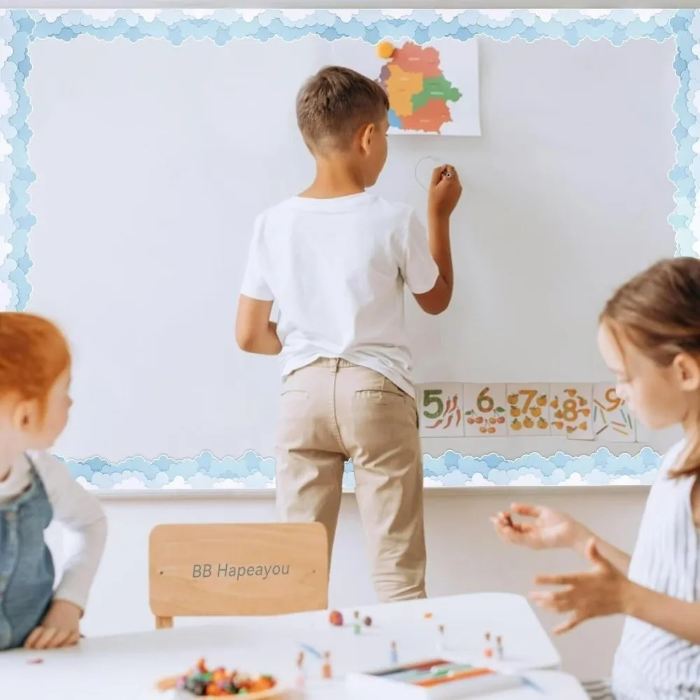 1 لفة جديدة ذاتية اللصق السبورة مجلس الحدود 7.5 سنتيمتر DIY بها بنفسك الحدود الفصول الدراسية الديكورات ورقة الحدود تقليم ملصق الحرف اليدوية