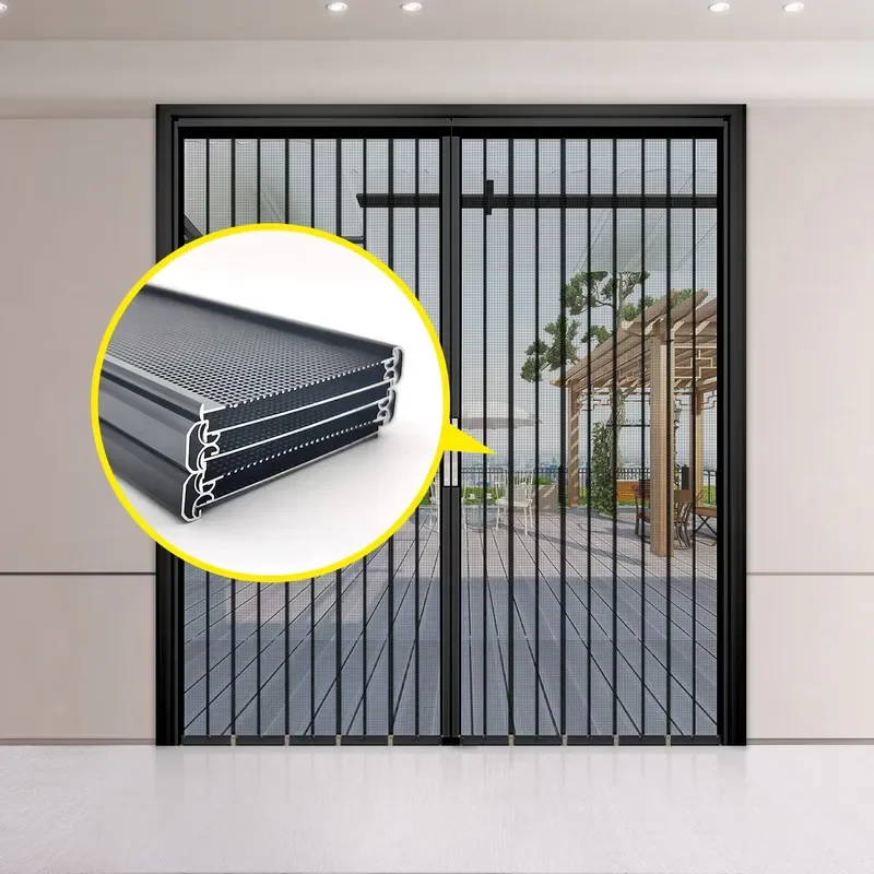 Compact Retractable Smooth Operation Magnet Latch Insect Repellent Door Flexible Insect Net