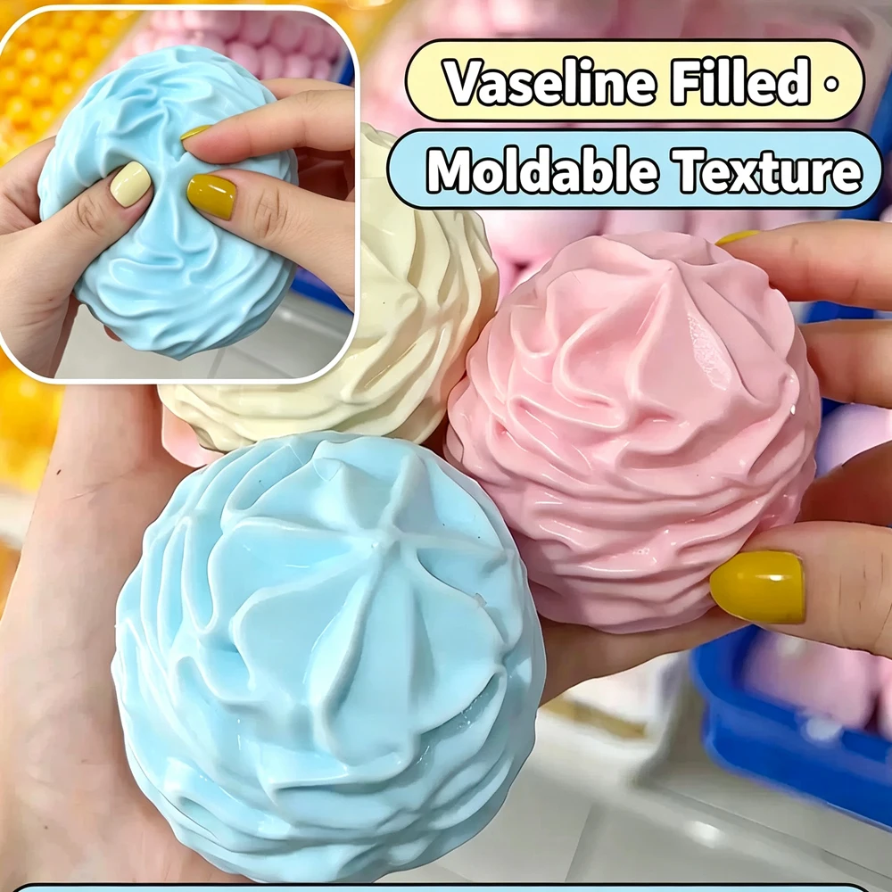 hot Imitation Cream Squishy Toy, ASMR Anti Stress Release Hand Relax Vaseline filling with plasticity and slow rebound adultToy