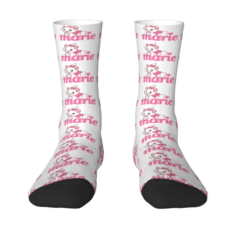 

Funny Print Cartoon Aristocats Animation Marie Cat Socks for Men Women Stretchy Summer Autumn Winter Crew Socks