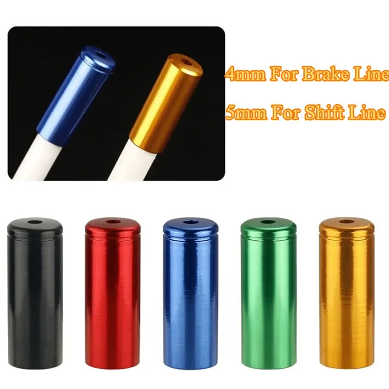 5 мм сплавные концевые заглушки тормозного троса 4 мм наконечники для MTB шоссейного велосипеда переключатель линии переключения передач обжимные устройства