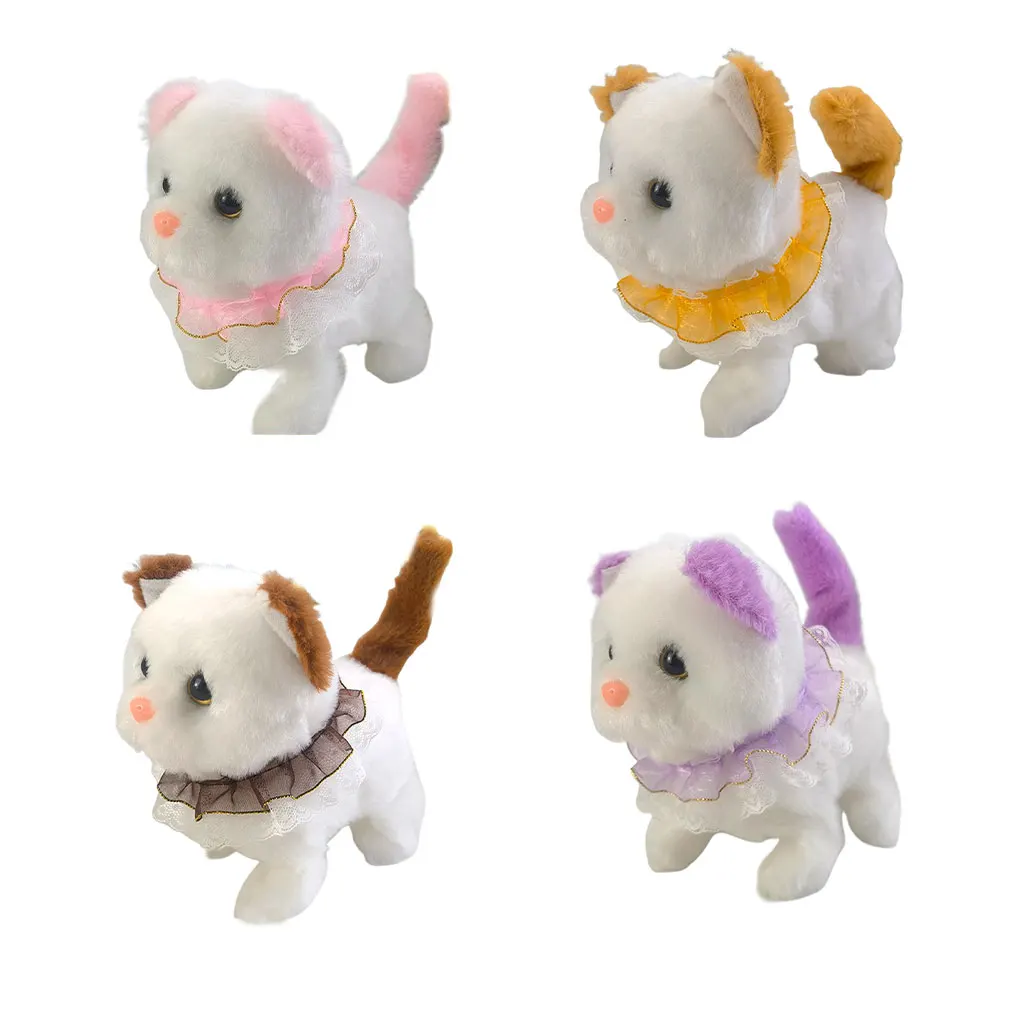 Gehendes Katzenspielzeug, realistische Roboterkatze mit interaktiver Plüschkörper, realistische Roboterkatze