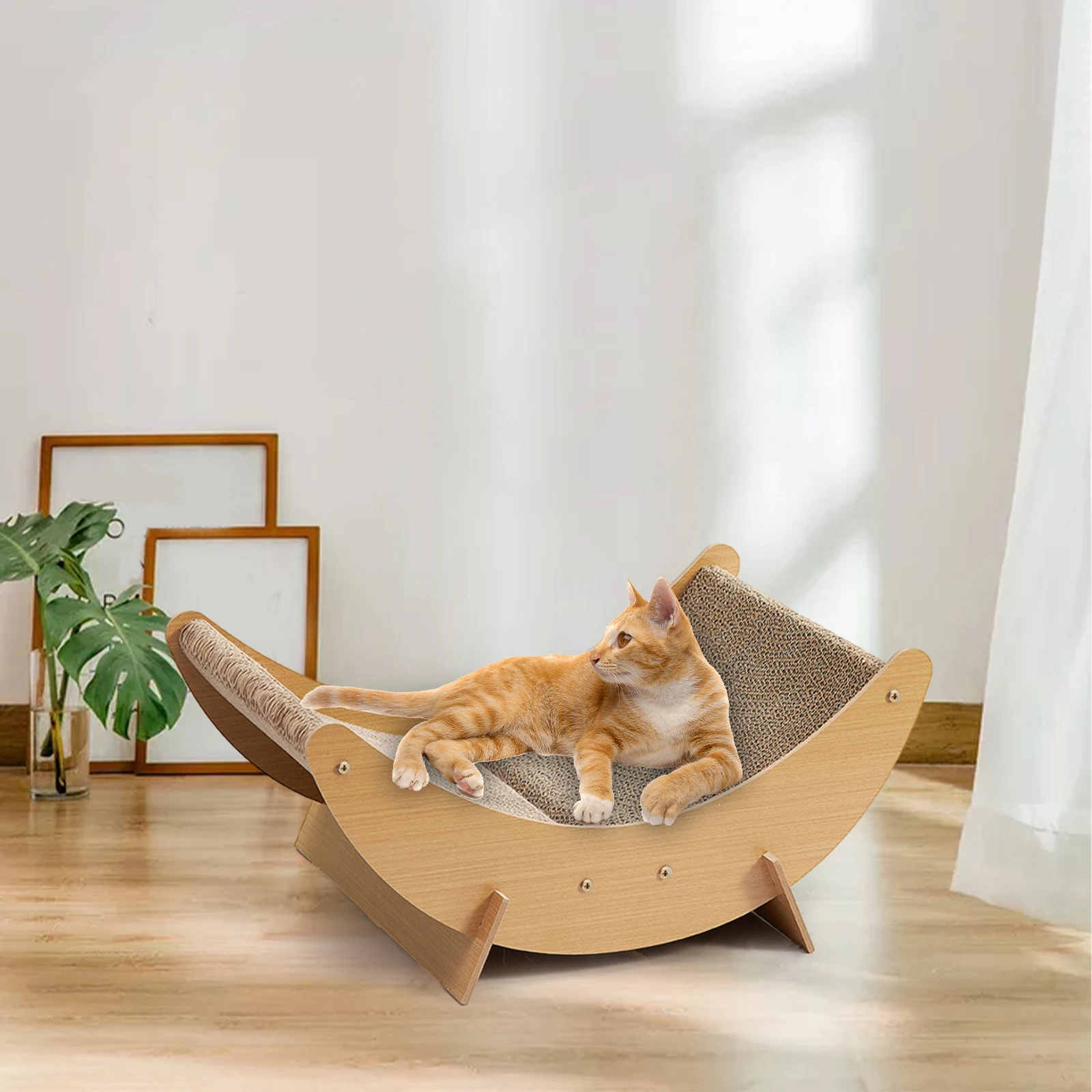 Cat Scratching Board Lounge Chair Cat Scratcher Pad Couch Sleeping Bed Scratcher Nest for Cats Training Grinding Claw Toys