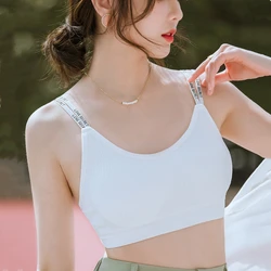 Comfortable Breathable Girl's Chest Wrap Thread Seamless Sports No Steel Ring Beauty Back Strapless Letter Camisole Vest Bra