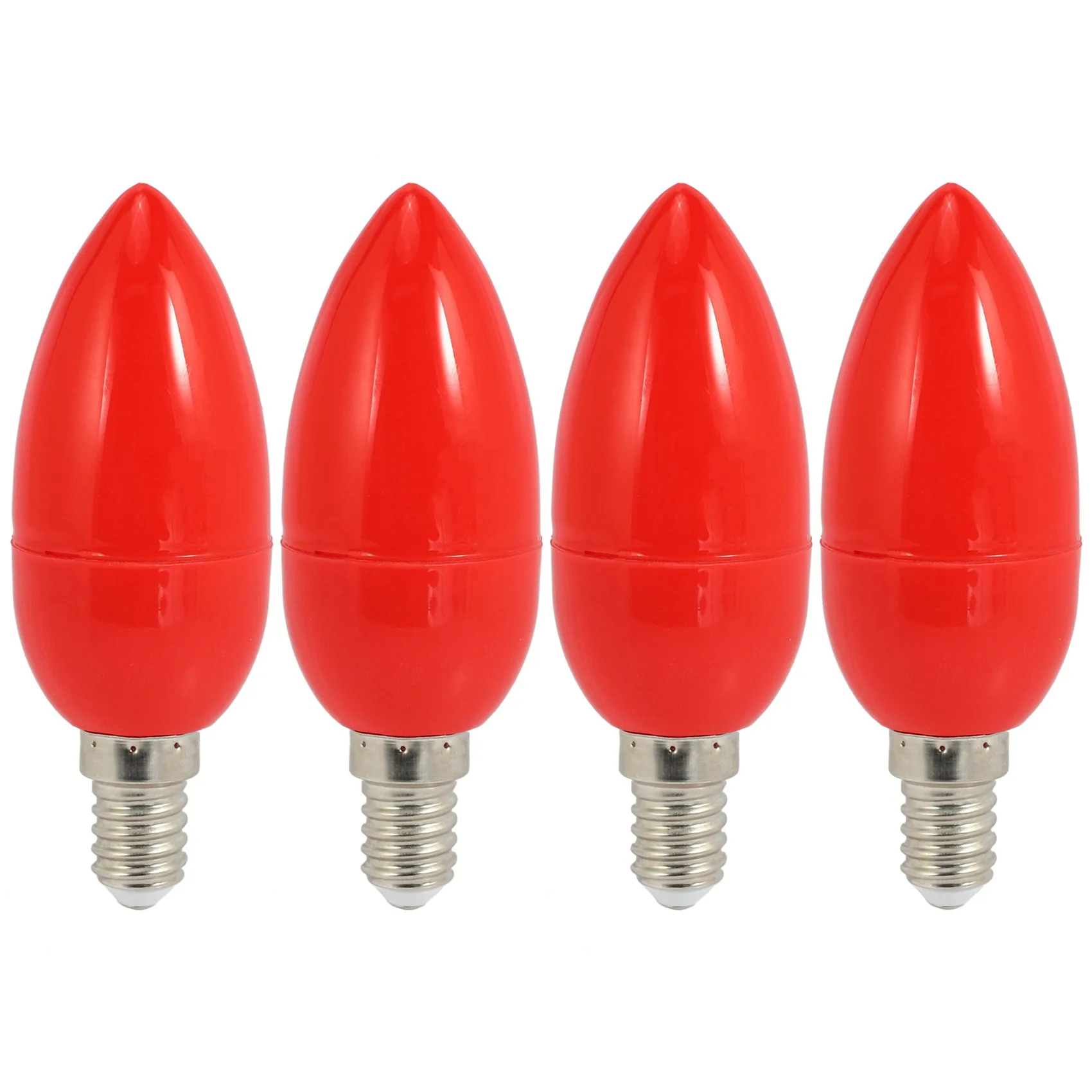 AB45 4X LED ضوء شمعة ضوء لمبات الأحمر فورتشن مصباح الله أضواء توفير الطاقة أضواء الشموع، E14