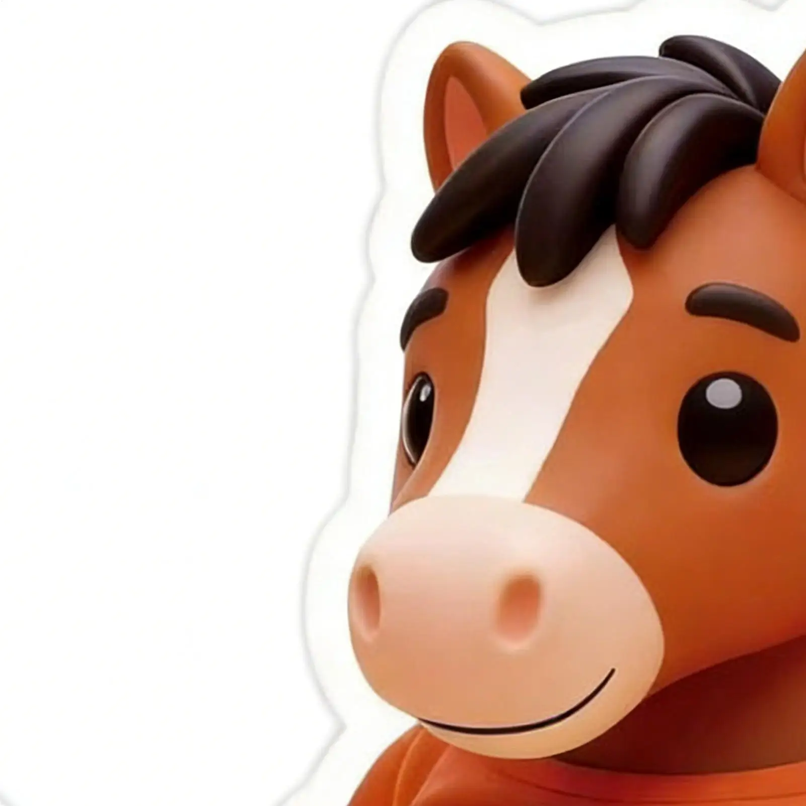 

Stickers For Kids Silicone Cartoon Horse 3D Belly Decor 2-piece Scrapbook Stickers For Crafts Journaling Journal Girls Classroom