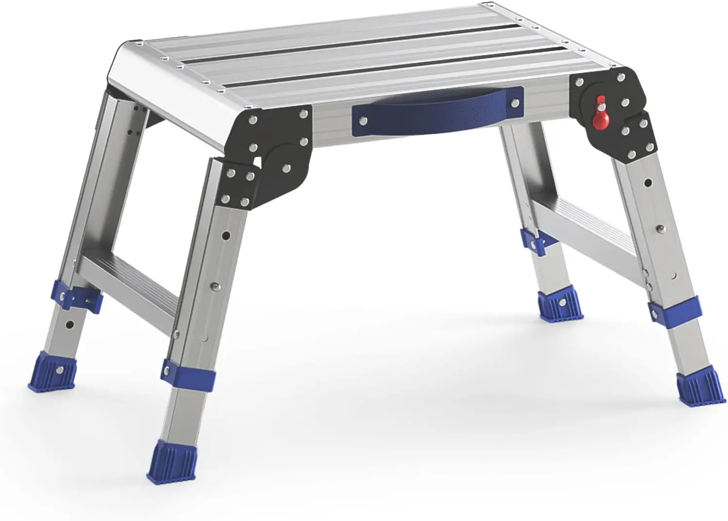 

Adjustable Aluminum Step Stool, Foldable & Portable for Indoor/Outdoor Use, Supports 440 lbs