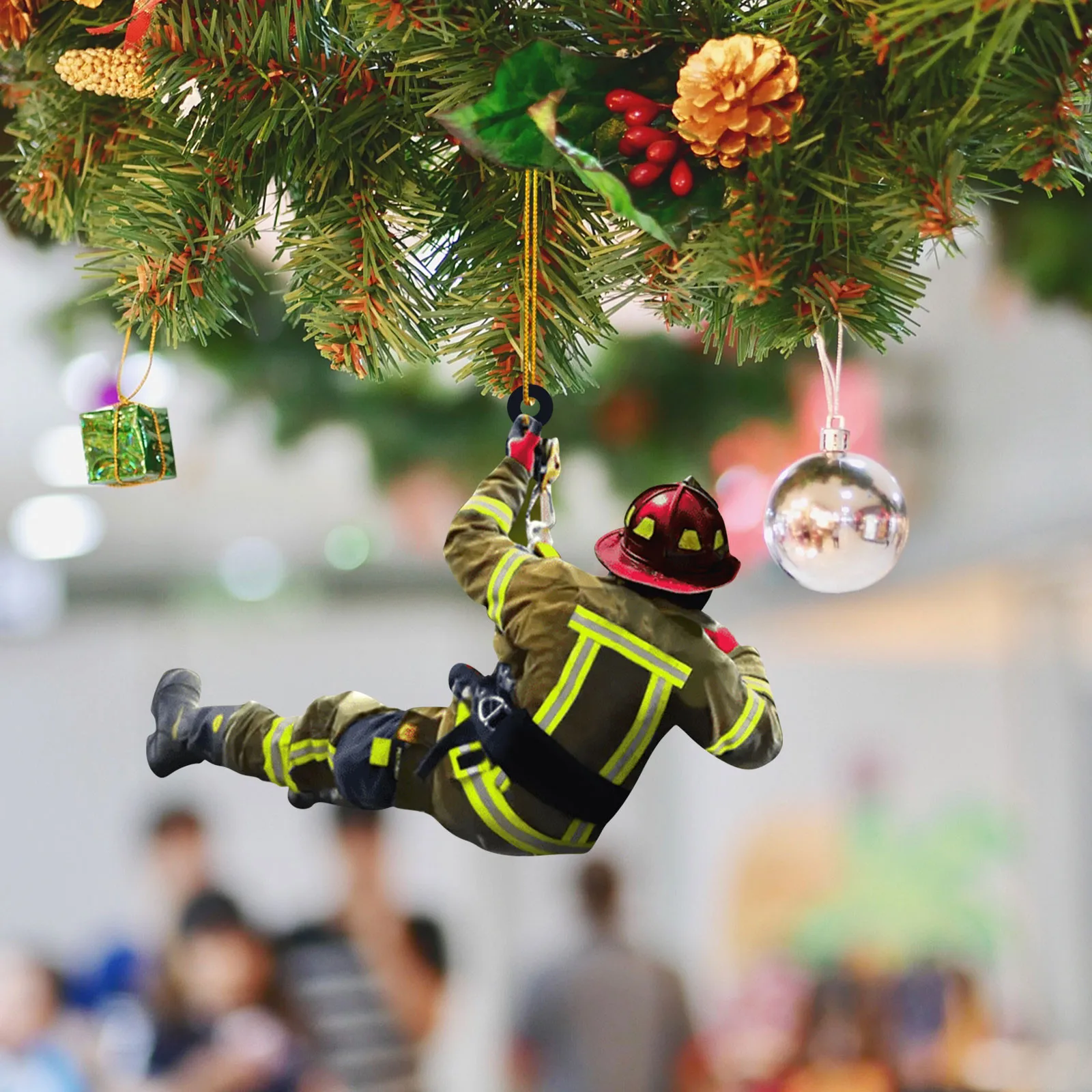 

1PC Car Rear View Flat Christmas Decorations Pendant Dwarf Car Hanging Ornament Gift Figurine Craft Pendant Car Accessory Decor