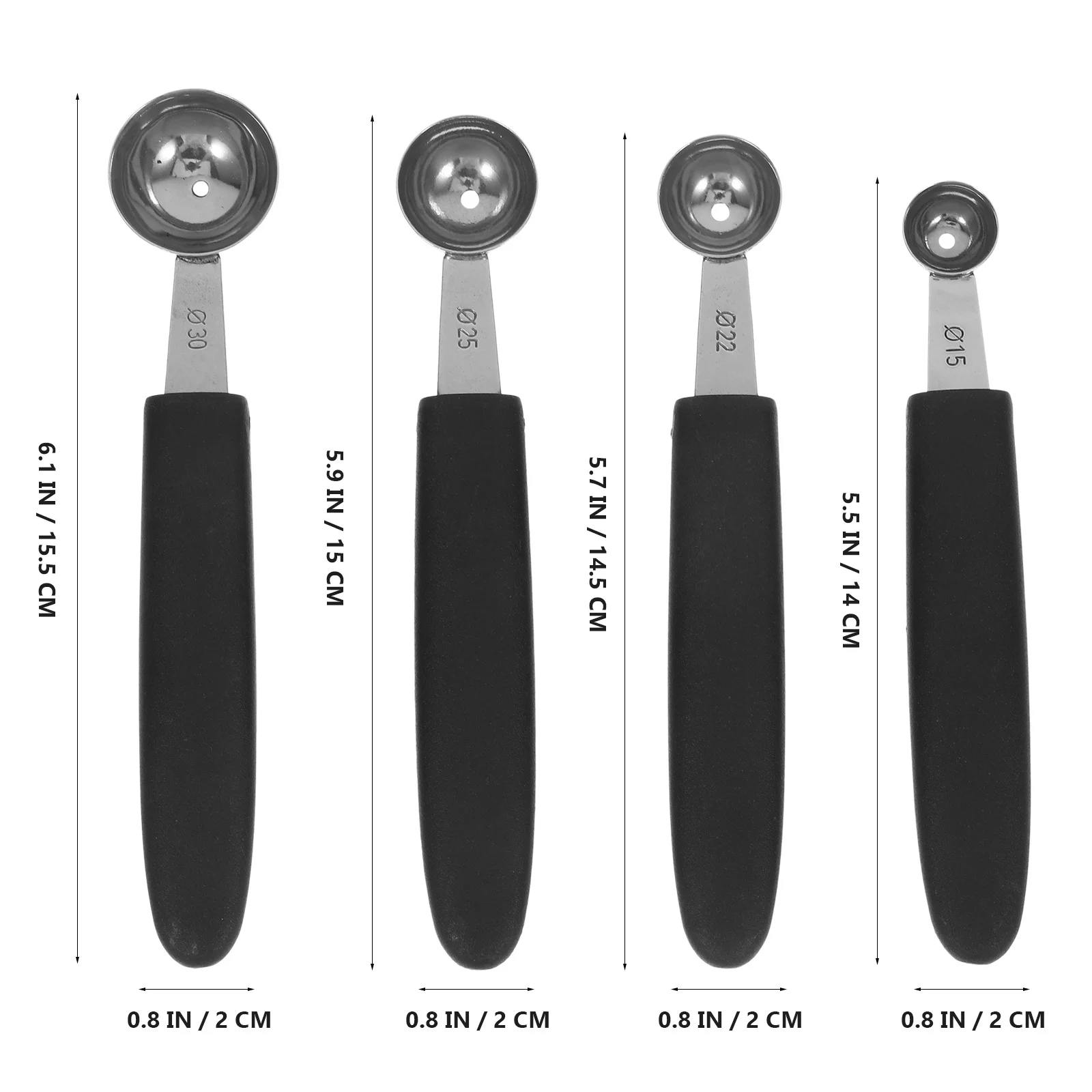 

4pcs Fruit Scoop Stainless Watermelon Scoops Steel Watermelon Spoon For Ice Cream Dessert Melon Maker Kitchen Tool