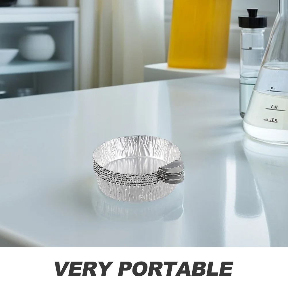 50 قطعة طبق وزن من رقائق الألومنيوم معدات مختبر متينة عينة صواني مسحوق حاويات التراص حلول التخزين خفيفة الوزن