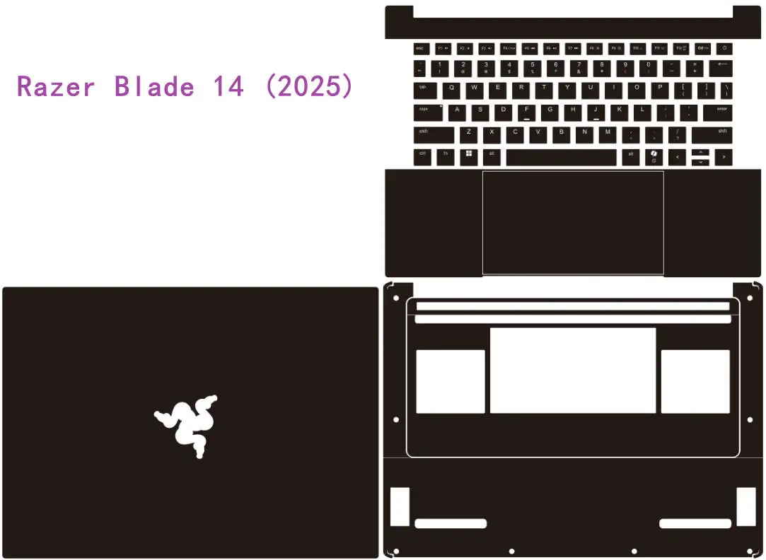 

Для Razer Blade 14 16 2025 RZ09-0530 Blade 13 15 17 18 RZ09 2024 2023 2022 2021 Предварительно вырезанная виниловая наклейка для ноутбука, наклейка из кожи