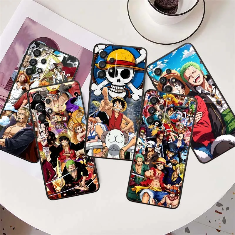 One Piece Anime Luffy Phone Case For Samsung A41 A35 A34 A33 A32 A25 A24 A23 A06 A05 A04 Note 10 20 Ultra 5G Black