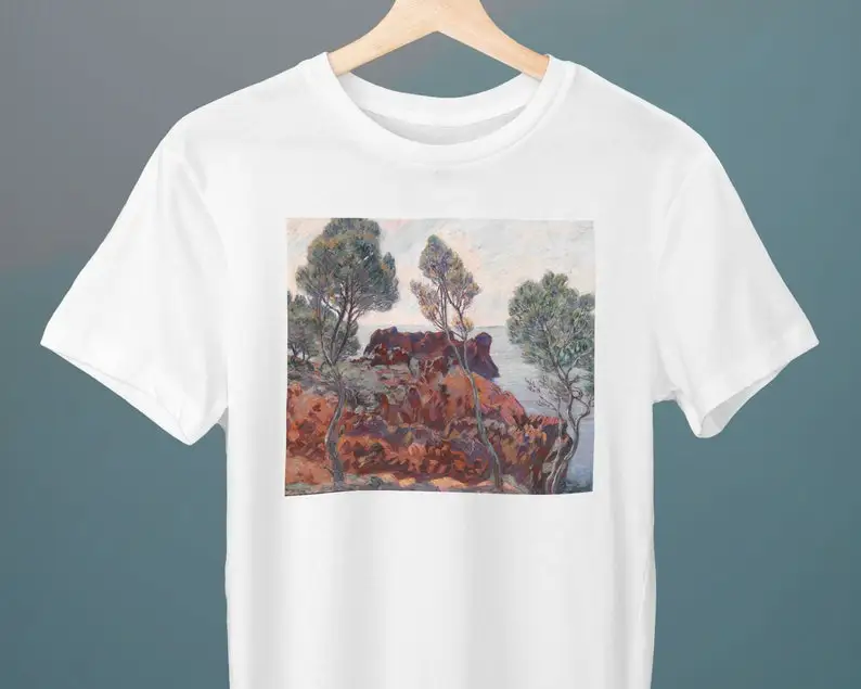 Agay, Les Roches Rouges, The Red Rocks, Armand Guillaumin Painting, Unisex T-Shirt, Art T-Shirt, Gift for Her, Gift for Him