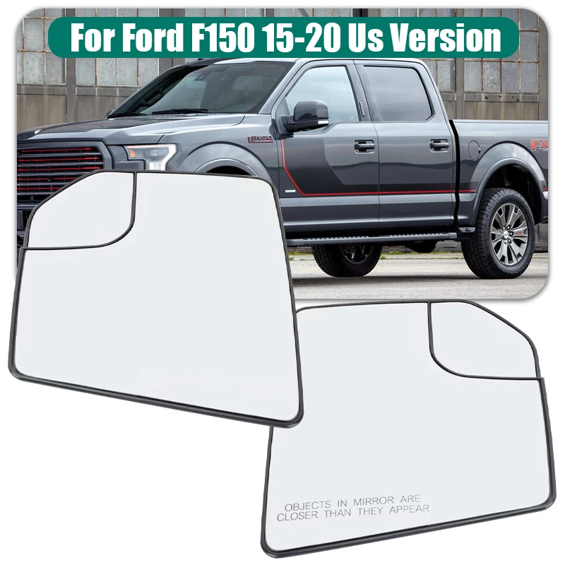 

Glass rear view mirror Without/With Heated/Blind spot, rear view mirror with For Ford F150 2015 2016 2017 - 2020 Us Version