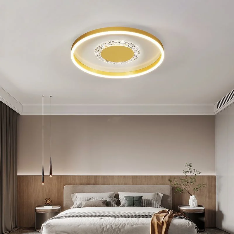 

Simple Led Circle Rings Ceiling Lights For Living Room Bedroom Study Room Ceiling Lamp Black/White/Golden Pendant Lamp