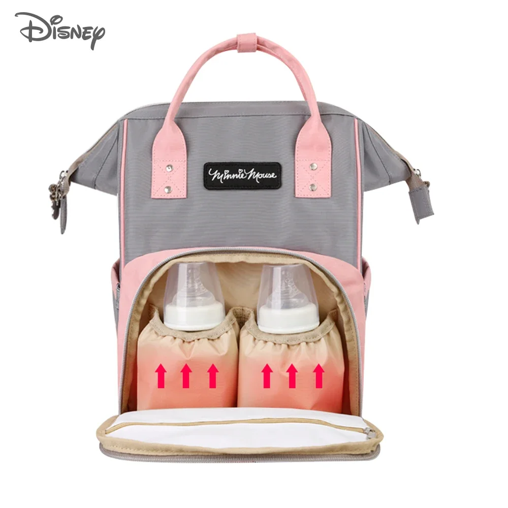 Disney USB Baby Diaper Bag Mickey Minnie Travel Backpack Mummy Maternity Nappy Stroller Bag Multifunctional Bags Organizer Pram