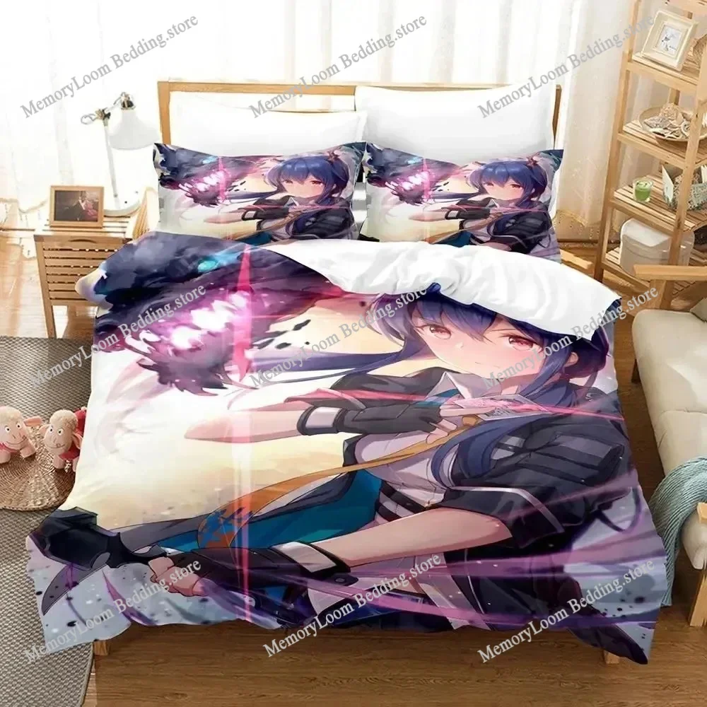 

3D Print Anime Game Arknights Bedding Set Duvet Cover Bed Set Quilt Cover Pillowcase Comforter king Queen Size Boys Adult