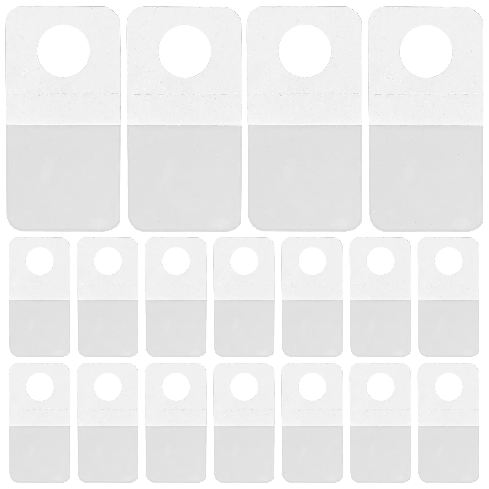 

200Pcs PVC Hooks Clear Sticky Tabs Self Adhesive for Retail Merchandise Display Hanging Tabs Hooks for Folder Labeling