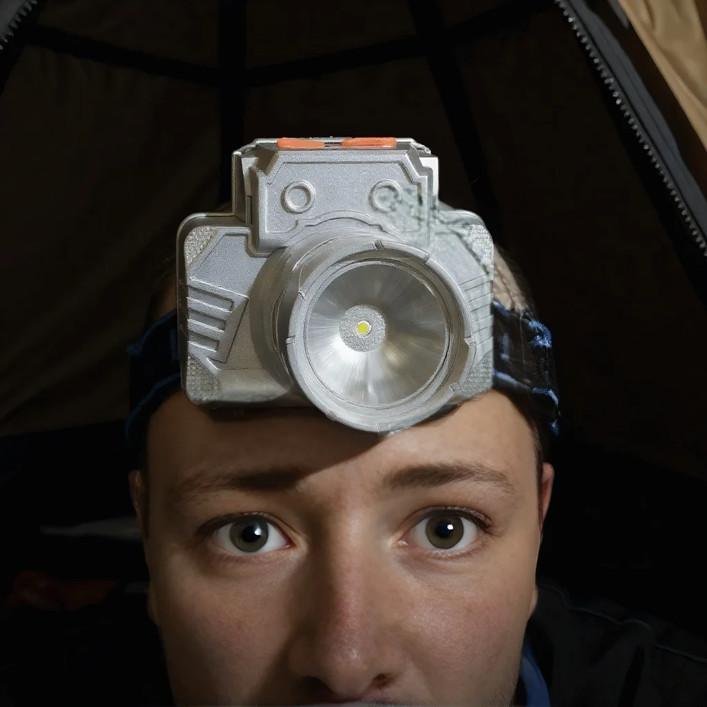 

High-Lumen Rechargeable Hunting Headlight - Waterproof LED Headlamp for Camping & Hiking