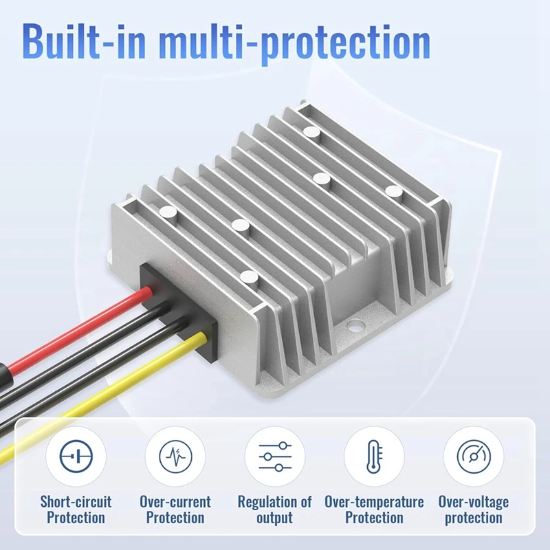 COFA-12V 20A 240W Voltage Converter,DC17-55V To DC 12V Voltage Regulator Transformer With Fuses Holder,Wire Terminals
