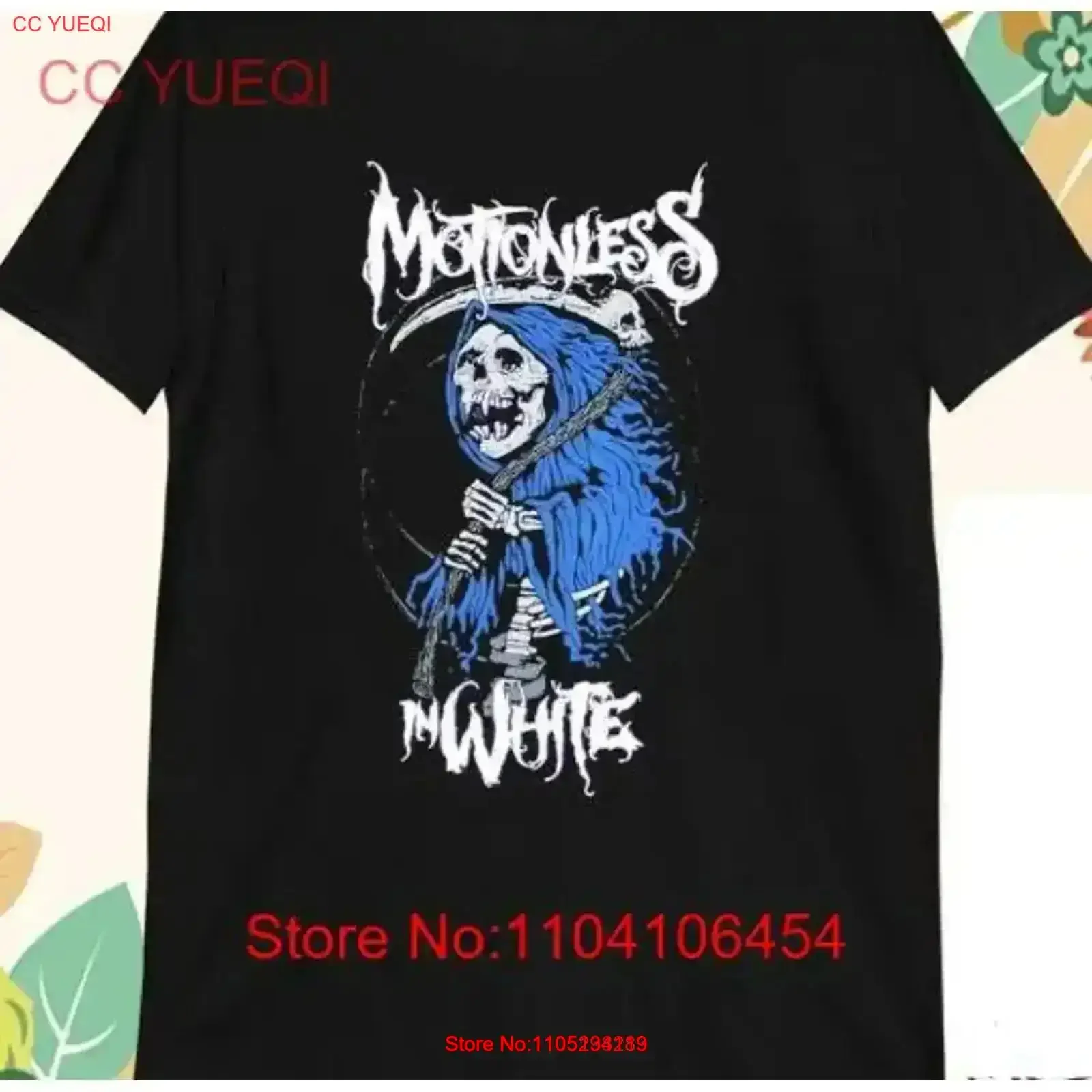 Motionless In White T Shirt graphic new Retro Christmas vintage Washed streetwear Casual homme Slightly designer clothes
