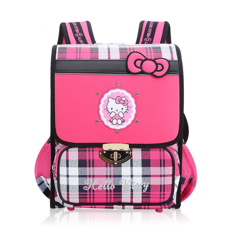 

Miniso Hello Kitty Schoolgirl New 2024 Schoolbag Pupil Spineguard Cartoon Backpack Student School Bag Girl Lighten Load Kid Gift