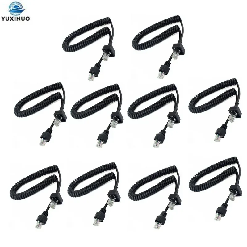 10pcs 8 Pin Handheld Speaker PTT Mic Microphone Cable for KMC-30 Kenwood TK-868G 762G 768G 862G 760 868 880 TM-271A 471A Radio