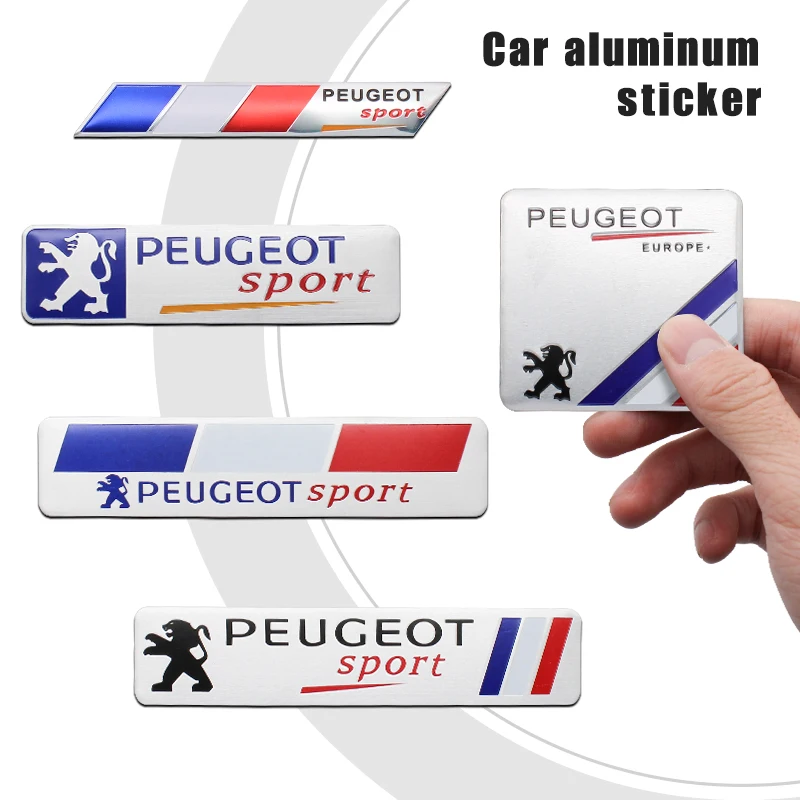 3D Aluminum Metal Car Stickers Body Car Styling Emblem Badge for Peugeot 306 308 408 108 RCZ 208 107 106 206 207 Decal Accessory