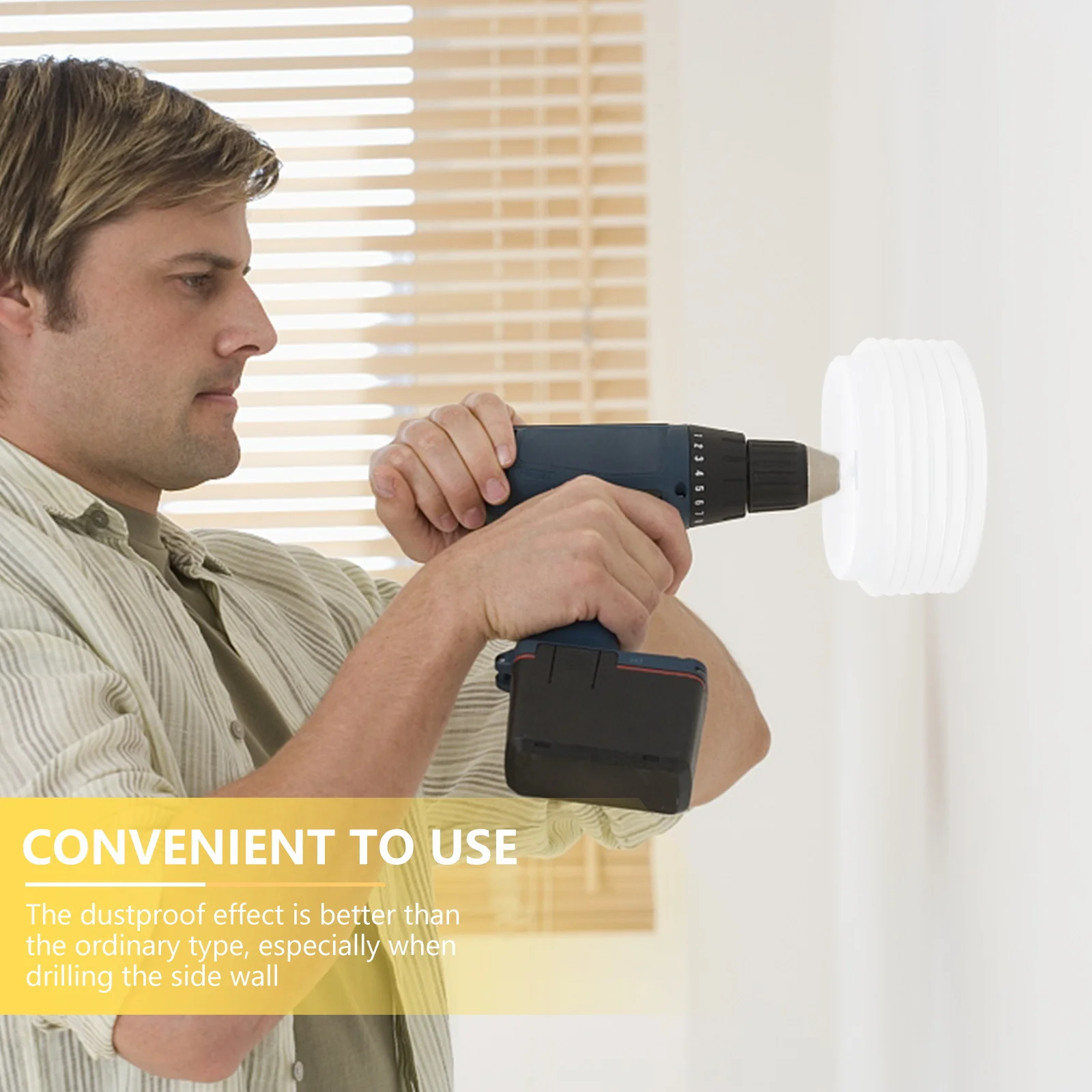 

Electric Drill Dustproof Cover Collector System White Color Universal Tools Accessories Dust Containment Tool Clean