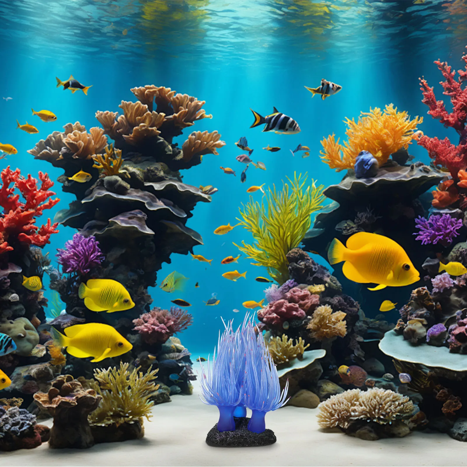 

Artificial Sea Anemone Coral Decor Lifelike Soft Aquarium Accessories Fish Tank L scape Pet Supplies Non Toxic