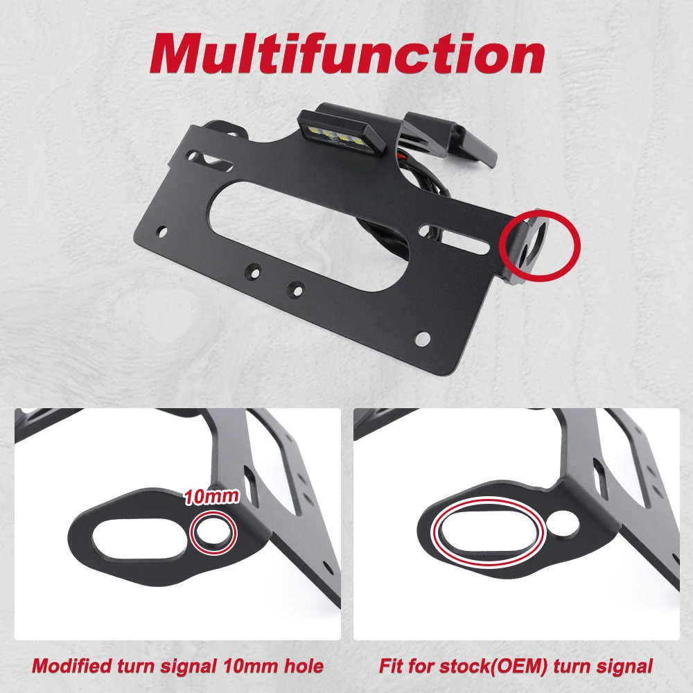License Plate Holder Bracket LED Light Fit For Honda CB750 CB 750 Hornet 2023+ Motorcycle Rear Tail Tidy Fender Eliminator Kit view 4