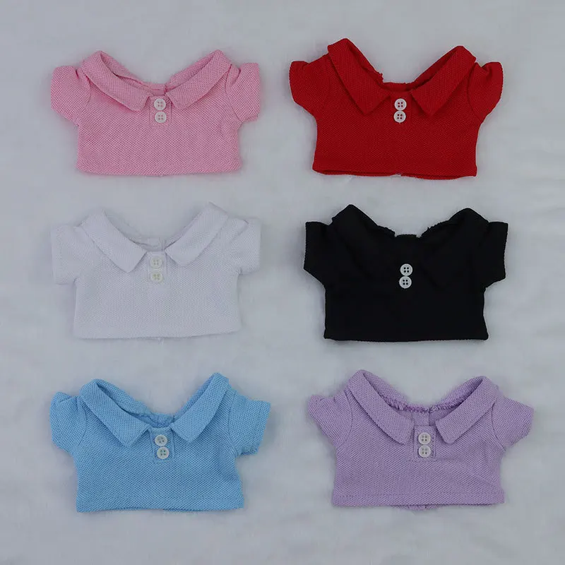 Button-knitted Top Fashion Clothes Cute Dolls Accessories For 10/15/20cm Cotton Doll Clothes Gift
