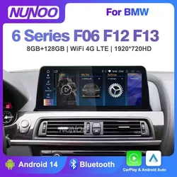 Android 14 Radios Carplay Monitor For BMW 6 Series F06 F12 F13 2011-2018 Car Multimedia Player DSP Stereo WIFI Head Unit Navi