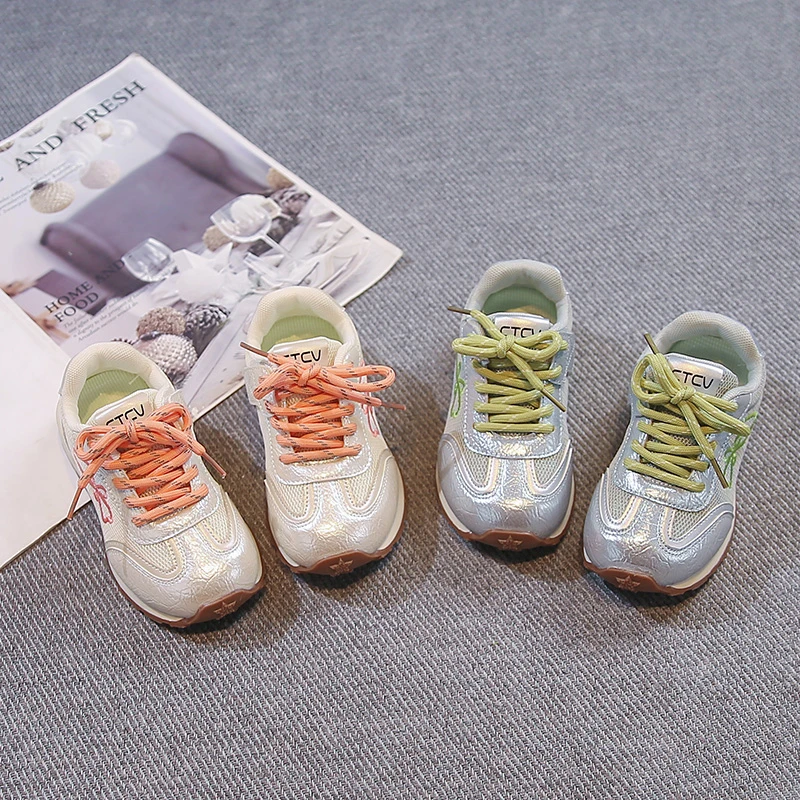Girls Princess Sports Shoes Candy Color Sweet Kids Running Shoes Mesh Breathable 2026 Fashion Children Casual Shoes Soft Sole