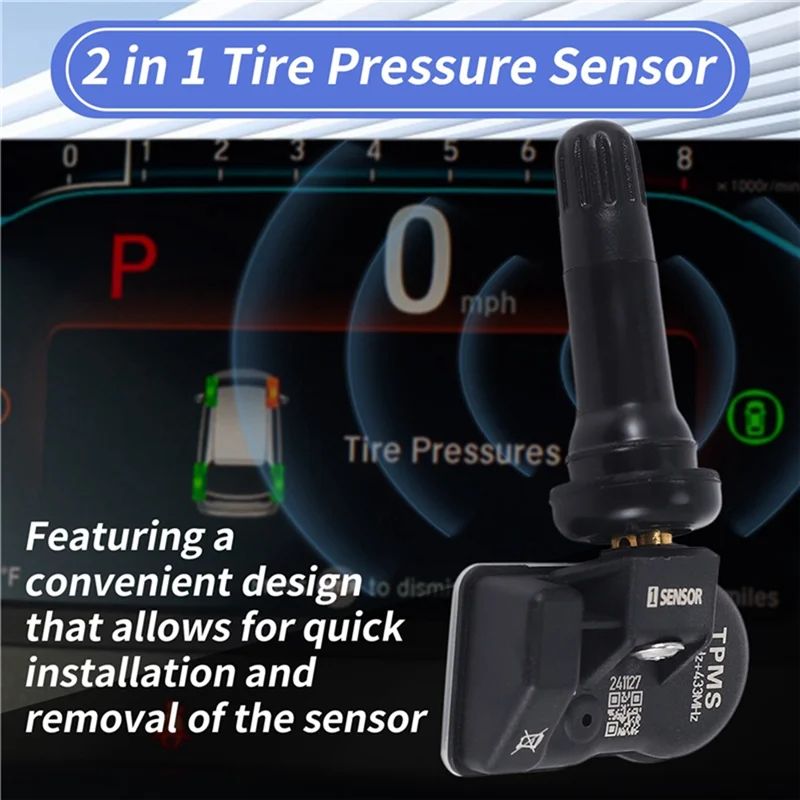 

HOT-For Autel Tools Compatible Programmable Tyre Tire Pressure TPMS Sensor 11Pcs 2 In 1 315MHZ+ 433Mhz For TS408 TS508 ITS600 MX