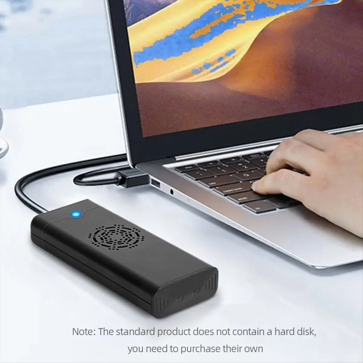 SCLS M.2 NVME NGFF Dual Protocol External SSD Enclosure Adapter with Cooling Fan 10Gbps Type-C 3.1 SSD Box for 2230-A