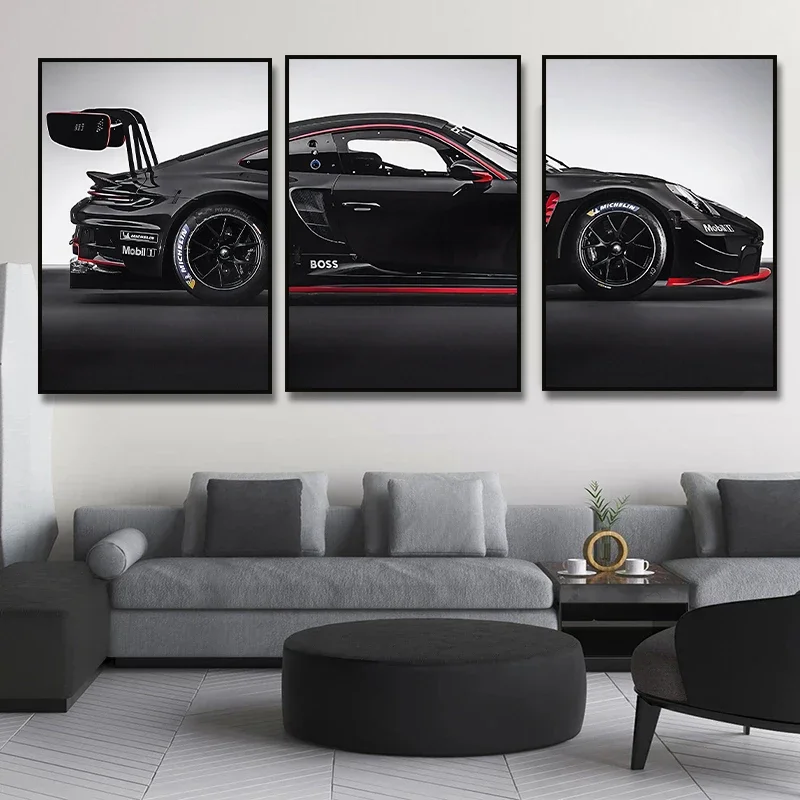 Frameless canvas paintings,Fashion Pop Super Sports Car Luxury Racing Car GT3  Poster Canvas Painting Print HD Wall Art Living R